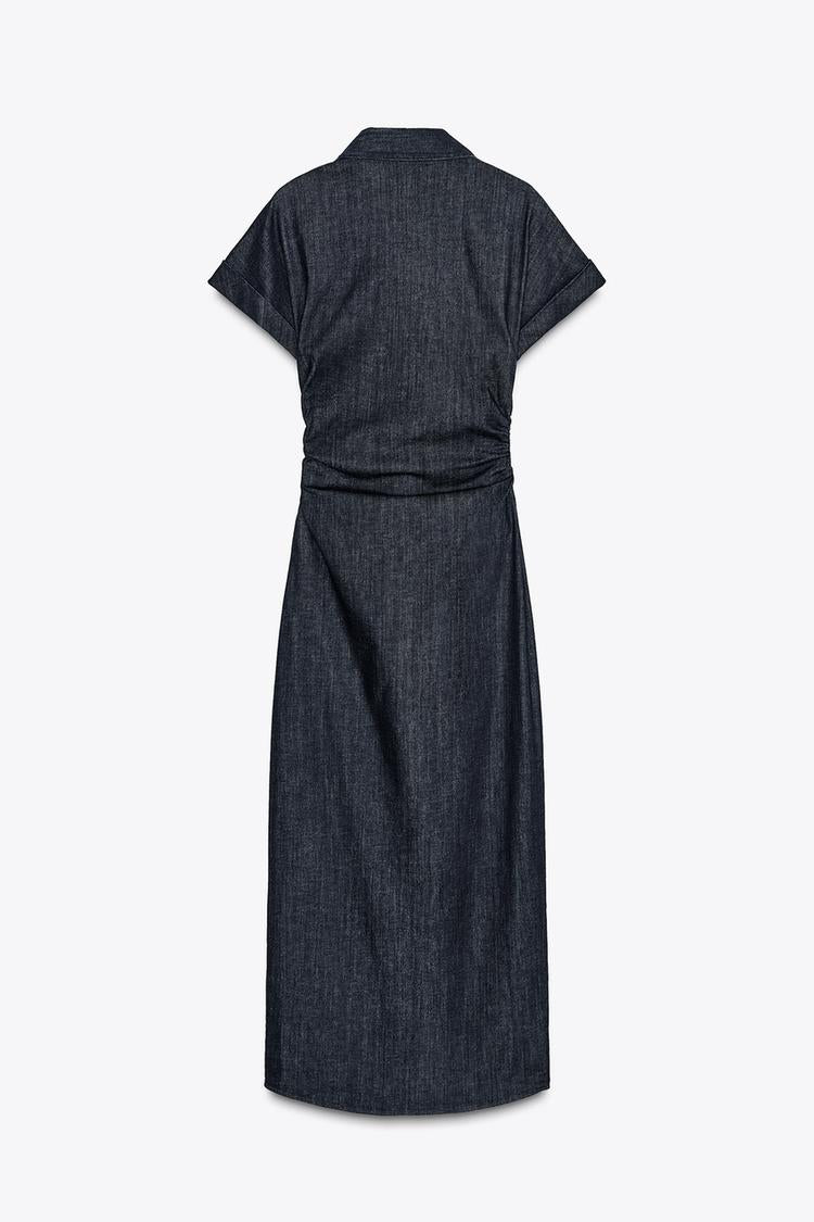 DENIM MIDI DRESS