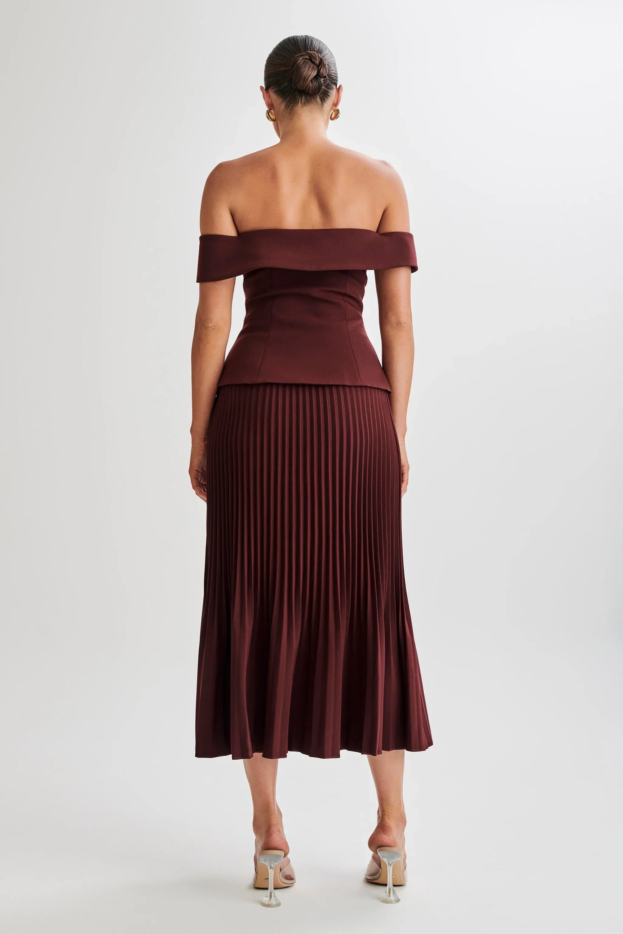 PLEATED MIDI SKIRT