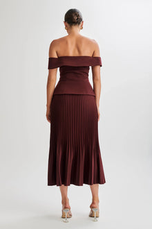 PLEATED MIDI SKIRT