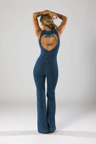 NAVY DENIM JUMP SUIT