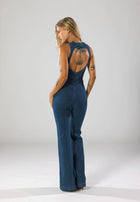 NAVY DENIM JUMP SUIT