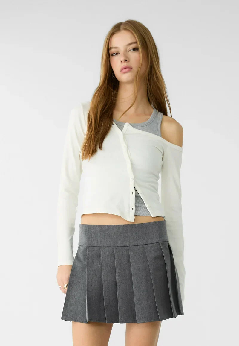 PLEATED MINI SKIRT
