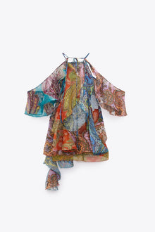 PATCHWORK RUFFLE TOP