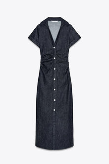 DENIM MIDI DRESS