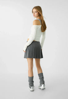 PLEATED MINI SKIRT