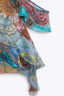 PATCHWORK RUFFLE TOP