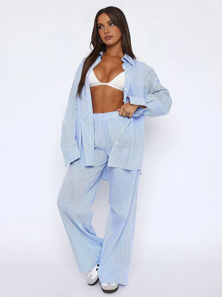 STRIPED OVERSIZED SET