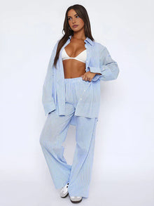 STRIPED OVERSIZED SET