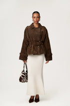 SUEDE SHORT TRENCH
