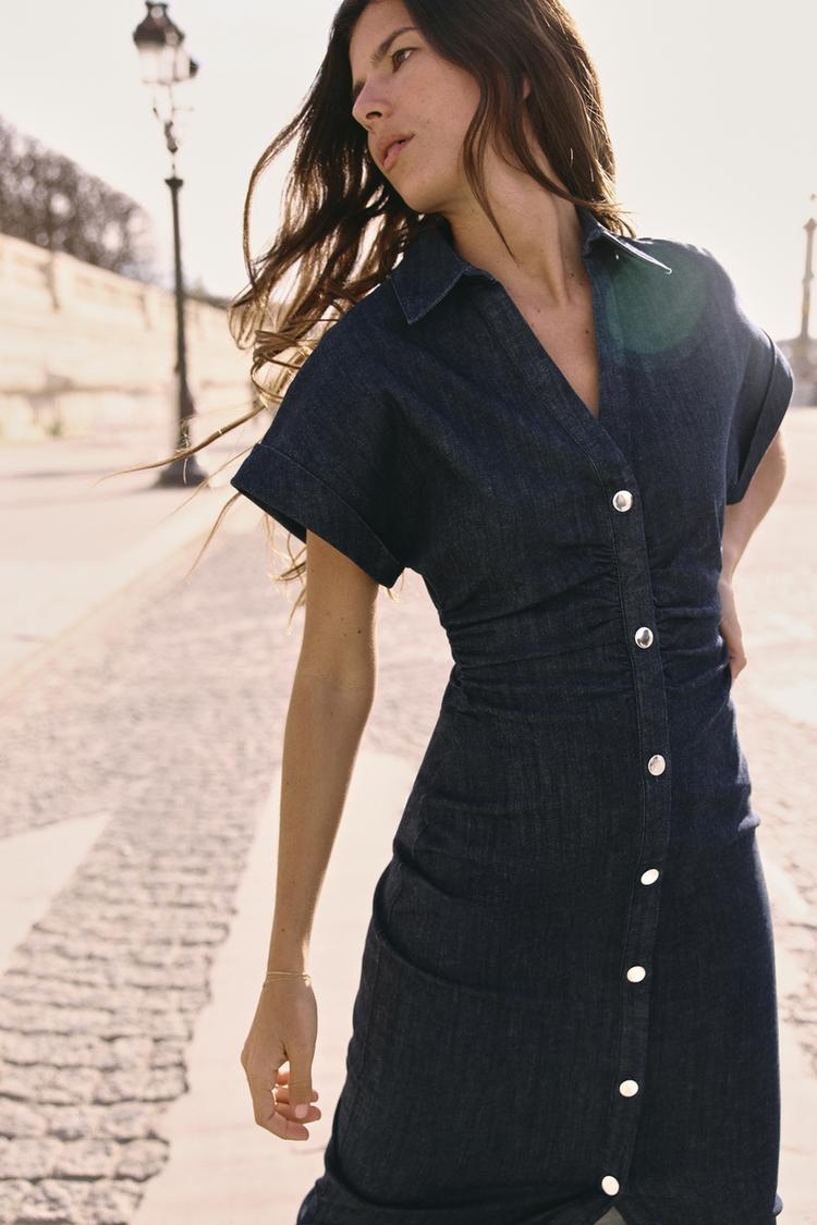 DENIM MIDI DRESS