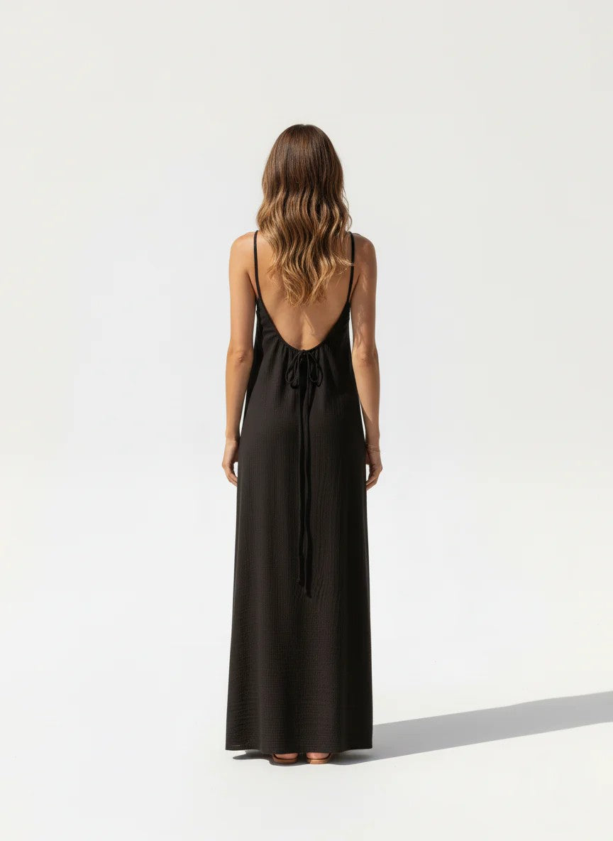 OPEN-BACK SLIP DRESS