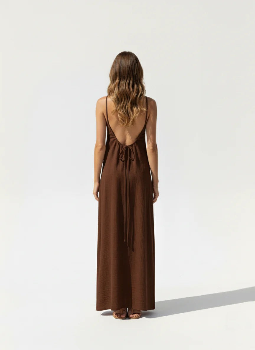 OPEN-BACK SLIP DRESS