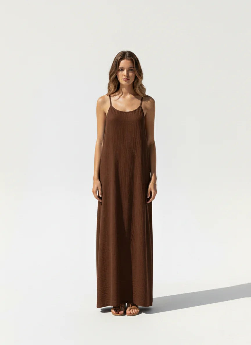 OPEN-BACK SLIP DRESS