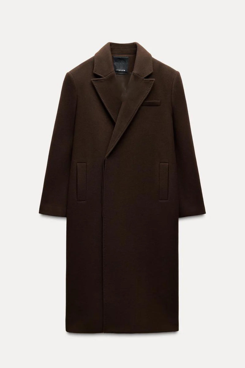 BROWN TAILORED COAT