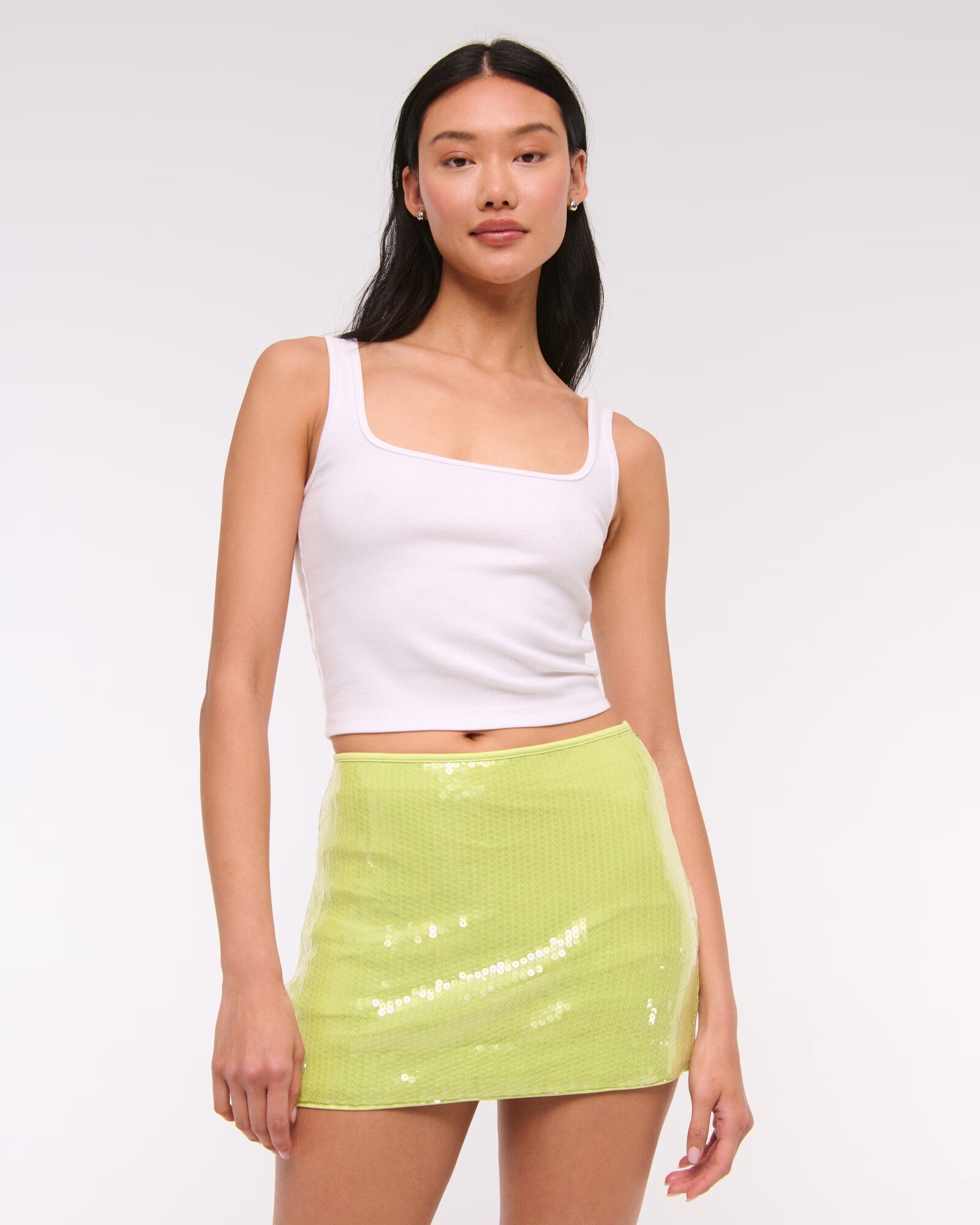 SIENNA LIME SEQUIN SKIRT