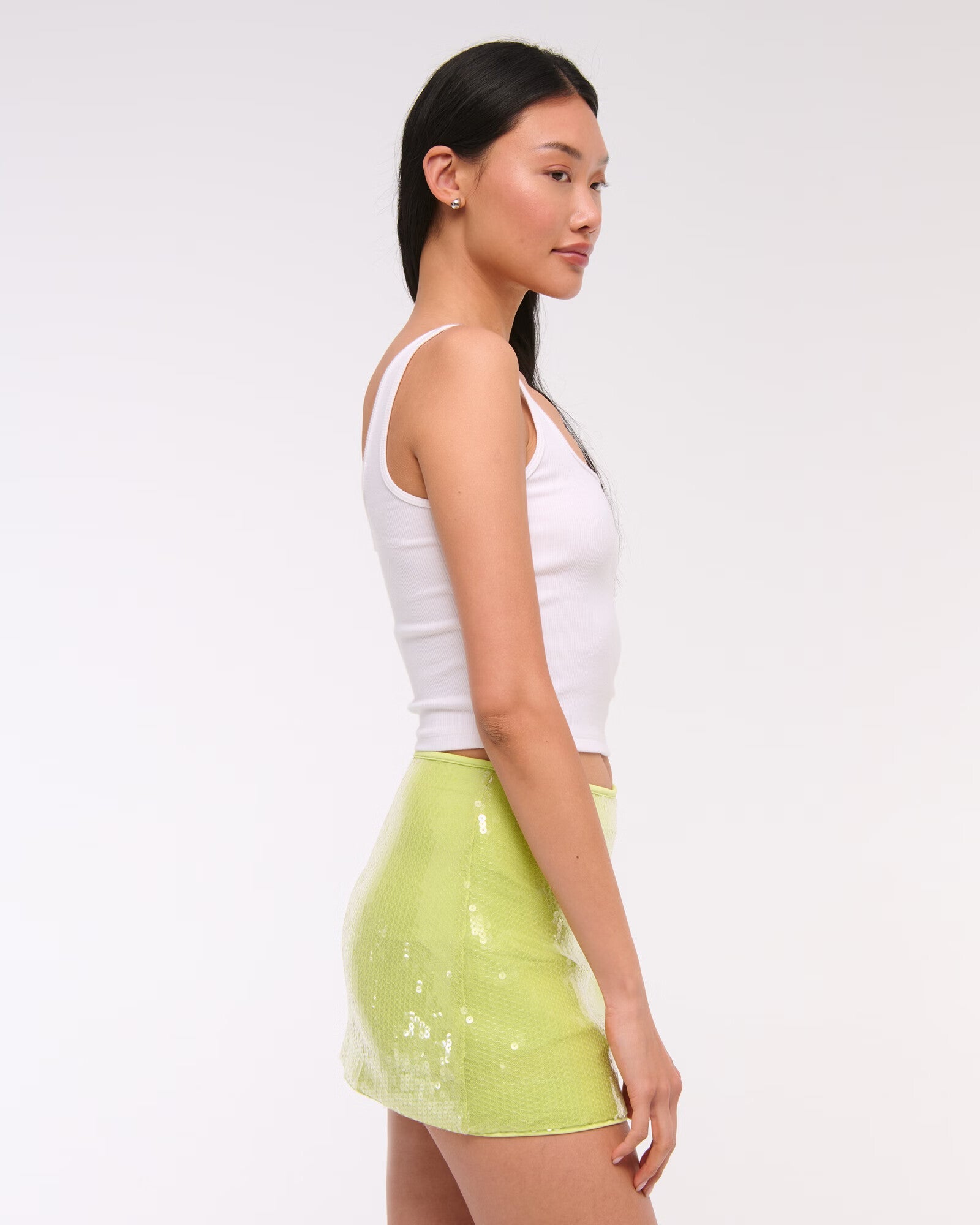SIENNA LIME SEQUIN SKIRT