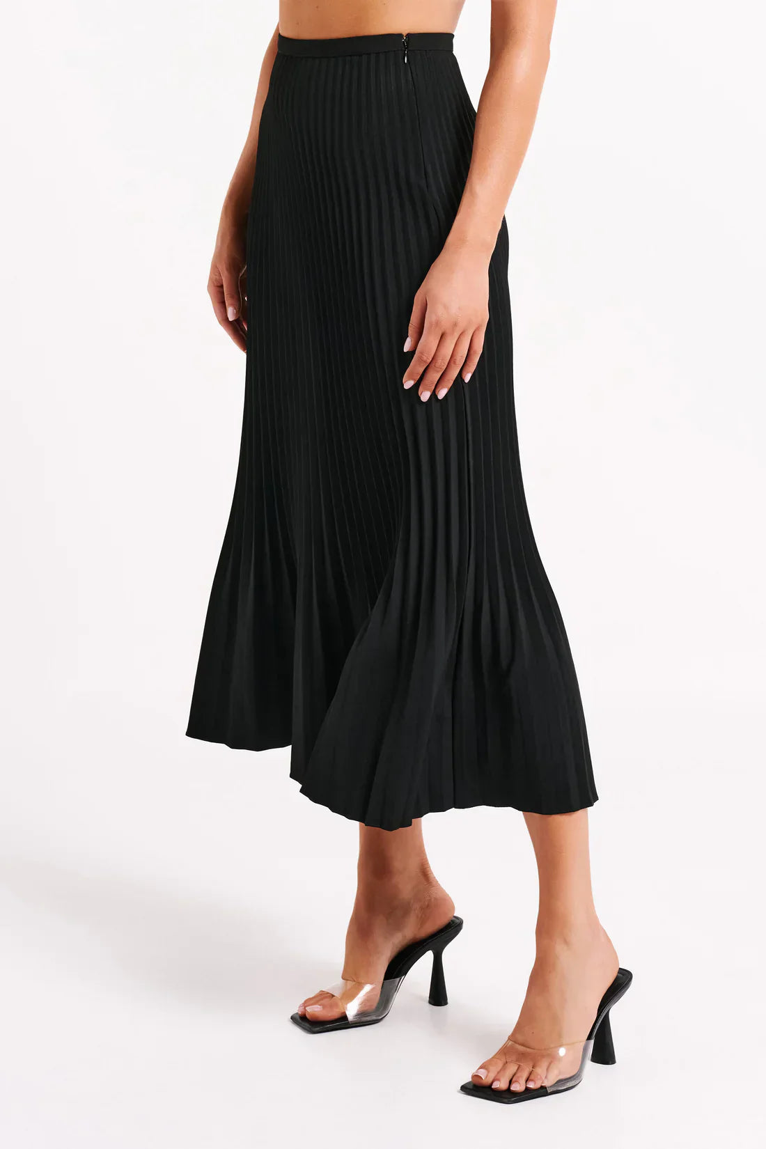 PLEATED MIDI SKIRT