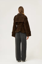 SUEDE SHORT TRENCH