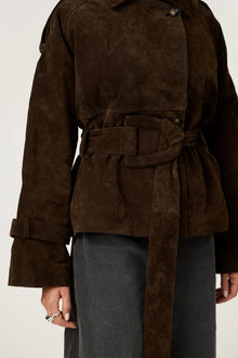SUEDE SHORT TRENCH