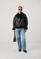 LEATHER TEDDY JACKET